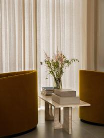 Table basse en grès Androgyne, Couleur sable, larg. 120 x prof. 45 cm