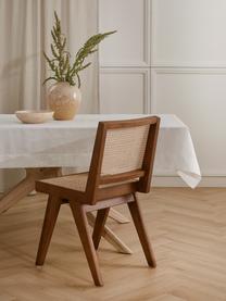 Krzesło z drewna z plecionką wiedeńską Sissi, Stelaż: lite drewno dębowe, Rattan, ciemne drewno dębowe, S 46 x G 56 cm