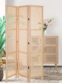 Chiffonnier de madera Cayetana, Estructura: tablero de fibras de dens, Patas: madera de bambú pintada, Beige, An 80 x Al 101 cm