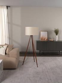 Lampa podłogowa trójnóg z litego drewna w stylu scandi Jake, Odcienie kremowego, brązowy, Ø 60 x W 150 cm