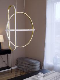 LED hanglamp Arte in messing, Diffuser: acrylglas, Baldakijn: gecoat aluminium, Messingkleurig, 52 x 61 cm