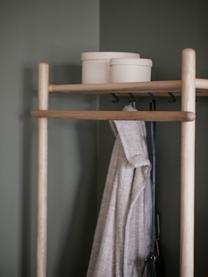 Garderobe Milford aus Eichenholz, Haken: Metall, pulverbeschichtet, Eichenholz, Schwarz, B 91 x H 181 cm