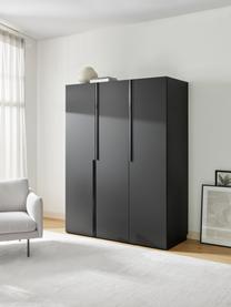 Modulární skříň s otočnými dveřmi Leon, šířka 150 cm, více variant, Černá, Interiér Classic, Š 150 x V 200 cm