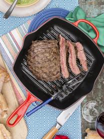 Quadratische Grillpfanne Signature Collection aus Gusseisen mit Rillenstruktur, Eisen, emailliert, Rottöne, B 44 x H 5 cm