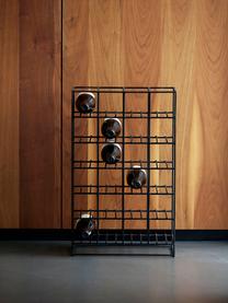 Wijnrek Gilbert voor 24 flessen, Gecoat metaal, Zwart, B 41 x H 67 cm