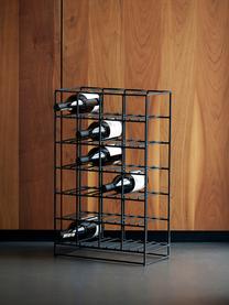 Wijnrek Gilbert voor 24 flessen, Gecoat metaal, Zwart, B 41 x H 67 cm
