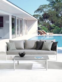 Fauteuil lounge de jardin Florencia, Gris, blanc, larg. 80 x prof. 85 cm