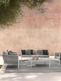 Fotel ogrodowy Florencia, Stelaż: aluminium malowane proszk, Szary, biały, S 80 x G 85 cm