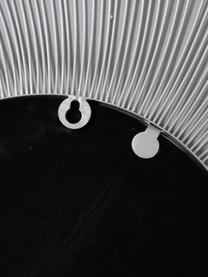Okrągłe lustro ścienne z metalową ścianą Lilly, Odcienie srebrnego, Ø 90 x G 2 cm