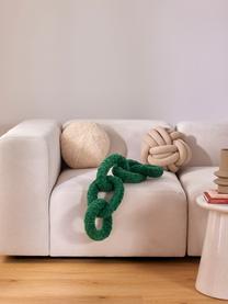 Teddy-Kissen Chain, 100 % Polyester (Teddyfell), Waldgrün, B 60 x T 20 cm