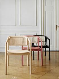 Krzesło z podłokietnikami z plecionką wiedeńską Gali, Stelaż: lite drewno jesionowe lak, Drewno jesionowe, S 56 x G 55 cm