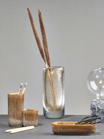 Stiftehalter Thine aus Steingut mit Glasur, Steingut, Beige, Braun, B 13 x H 14 cm