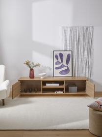Tv-meubel Noel uit essenhoutfineer met kabeldoorgang, Vezelplaat met gemiddelde dichtheid (MDF) met essenfineer, Bruin, B 180 cm x H 45 cm