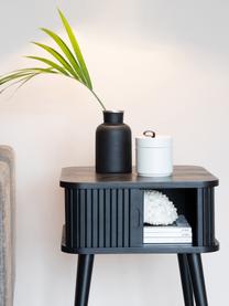 Table de chevet en bois Barbier, Noir, larg. 45 x haut. 59 cm
