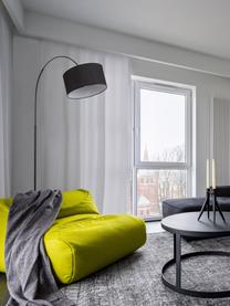 Lámpara de arco Sama, Pantalla: tela, Cable: plástico, Negro, An 90 x Al 180 cm