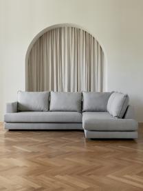 Canapé d'angle Tribeca, Tissu gris foncé, larg. 274 x prof. 192 cm, méridienne à gauche