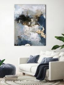 Bemalter Leinwanddruck Waterfall, Bild: Digitaldruck mit Ölfarben, Bunt, B 90 x H 120 cm