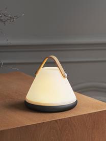 Petite lampe à poser mobile LED, à intensité variable Move, Blanc, noir, bois, Ø 15 x haut. 15 cm