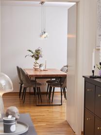 Grande suspension 3 lampes chrome Hamilton, Gris, larg. 81 x haut. 13 cm