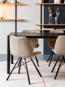Table en bois de frêne Storm, tailles variées, Noir, larg. 220 x prof. 90 cm