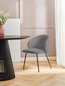 Čalúnená stolička Luisa, 2 ks, Sivá, čierna, Š 61 x H 58 cm