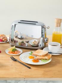 Kompakt Toaster 50's Style, Edelstahl, lackiert, Chromfarben, glänzend, B 31 x T 20 cm