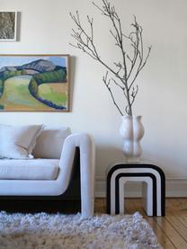 Stolik pomocniczy z drewna mangowego Lucie, Drewno mangowe powlekane, Czarny, biały, S 45 x W 40 cm