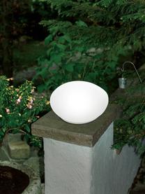 Kleine solar LED lamp Pebble, Lamp: kunststof, glas, Wit, B 14 x H 10 cm