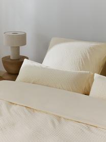 Pościel z bawełny plumeti Aloide, Pastelowy żółty, 200 x 200 cm + 2 poduszki 80 x 80 cm