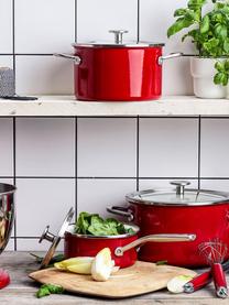 Koch-Set KitchenAid, 8-tlg., Deckel: Glas, Dunkelrot, 8-tlg. Set mit verschiedenen Größen