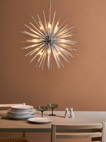 Velké designové závěsné svítidlo Soleil, Stříbrná, Ø 57 cm