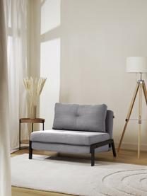 Poltrona letto in tessuto grigio chiaro con piedini in metallo Edward, Rivestimento: 100% poliestere 40.000 ci, Tessuto grigio chiaro, Larg. 96 x Prof. 98 cm