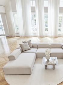 Divano componibile Lennon, Rivestimento: 100% poliestere Con 115.0, Struttura: legno di pino massiccio, , Piedini: plastica, Tessuto beige, Larg. 418 x Alt. 68 cm, chaise-longue a sinistra
