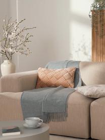 Housse de coussin rectangulaire velours brun clair Sina, Velours (100 % coton), Brun clair, larg. 30 x long. 50 cm