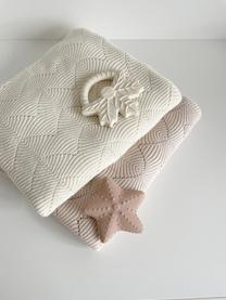 Dětský plyšový pléd z organické bavlny Scallop, 100 % bio bavlna, s certifikátem GOTS, Světle růžová, D 100 cm, Š 80 cm