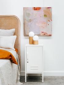 Table de chevet Shorty, Acier, revêtement par poudre, Blanc crème, larg. 35 x haut. 72 cm