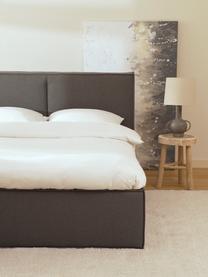 Łóżko tapicerowane z miejscem do przechowywania Dream, Tapicerka: poliester (tkanina strukt, Korpus: lite drewno sosnowe z cer, Ciemnoszara tkanina, S 200 x D 200 cm