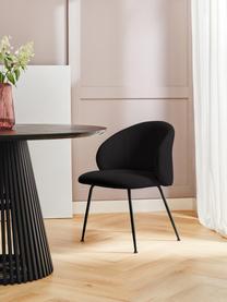 Čalouněné židle Luisa, 2 ks, Černá, Š 59 cm, H 58 cm