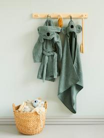 Szlafrok dla dzieci z bawełny organicznej Koala, różne rozmiary, 100% bawełna organiczna z certyfikatem GOTS, Niebieskozielony, S 36 x D 48 cm