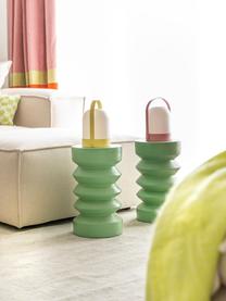 Petite table d'appoint Stoneware, Grès cérame, Vert clair, Ø 23 x haut. 41 cm