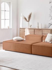 Chaise longue componibile Lennon, Rivestimento: 100% poliestere Con 115.0, Struttura: legno di pino massiccio, , Piedini: plastica I piedini si tro, Tessuto color torrone, Larg. 269 x Prof. 119 cm, schienale a destra