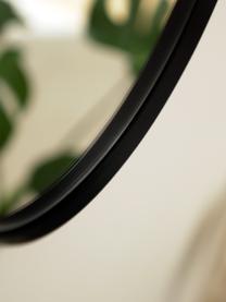 Set 3 specchi da parete con cornice nera Ivy, Cornice: metallo, verniciato a pol, Retro: pannelli di fibra a media, Superficie dello specchio: lastra di vetro, Nero, Set in varie misure