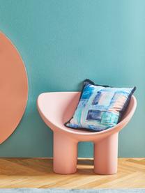 Kussenhoes Colori in aquarel look met franjes, Franjes: 100% polyester, Multicolour, B 50 x L 50 cm