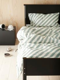 Baumwollperkal-Bettwäsche Franny Mini mit Streifen in Grau/Weiß, Grau, Weiß, 100 x 130 cm + 1 Kissen 55 x 35 cm