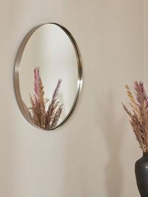 Okrągłe lustro ścienne z metalową ramą Lacie, Odcienie srebrnego, Ø 55 cm