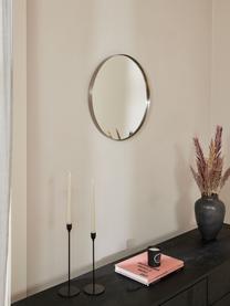 Okrągłe lustro ścienne z metalową ramą Lacie, Odcienie srebrnego, Ø 55 cm