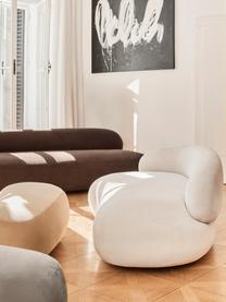 Sofá tapizado moderno Alba (3 plazas), Tapizado: 97% poliéster, 3% nylon A, Estructura: madera de abeto maciza, m, Patas: plástico, Blanco crema, An 235 x F 114 cm, respaldo izquierdo