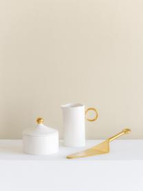 Pot à lait Good Morning, Grès cérame, Blanc, couleur dorée, Ø 11 x haut. 6 cm