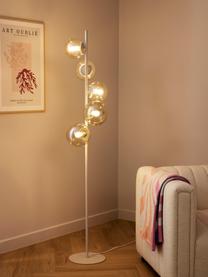 Stojací lampa Casey, Béžová, šampaň, Ø 37 cm, V 170 cm