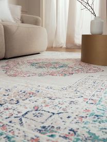 Žinylkový koberec ve vintage stylu Avignon, Odstíny modré, se vzorem, Š 80 cm, D 150 cm (velikost XS)